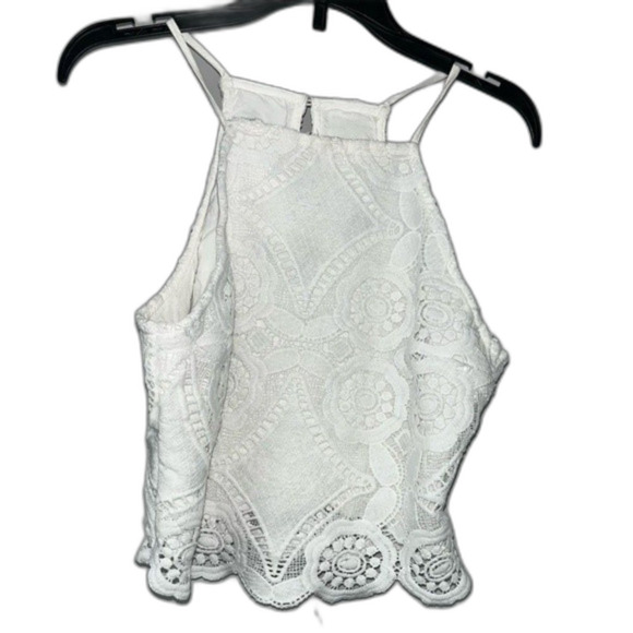 Abercrombie & Fitch White Lace Crop Top - Picture 1 of 7